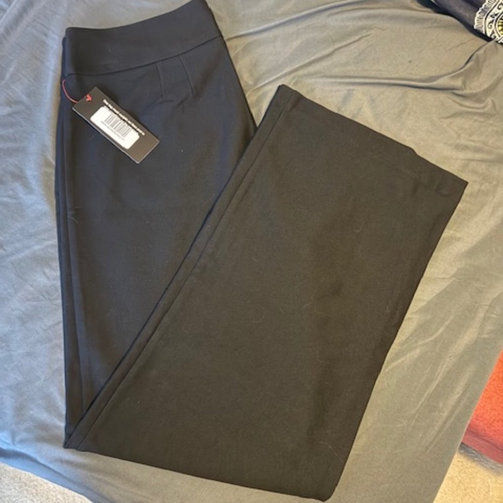 Daily Look Wide Leg Trouser Pants (NWT) Black, Size 1X